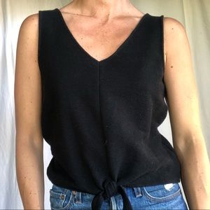 Madewell Textire & Thread Tie Front Tank - Small